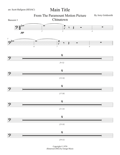 Chinatown (arr. Scott W. Hallgren)