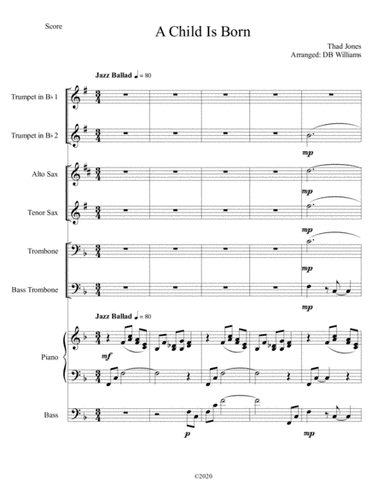 A Child Is Born (arr. DB Williams)