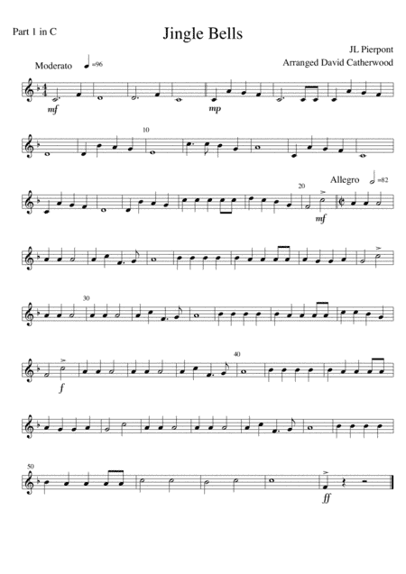 Jingle Bells arranged for Flexible ensemble by David Catherwood (arr. David Catherwood)