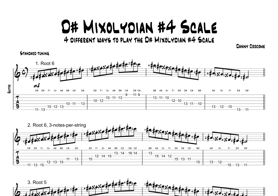 D# Mixolydian #4 Scale (4 Ways to Play)