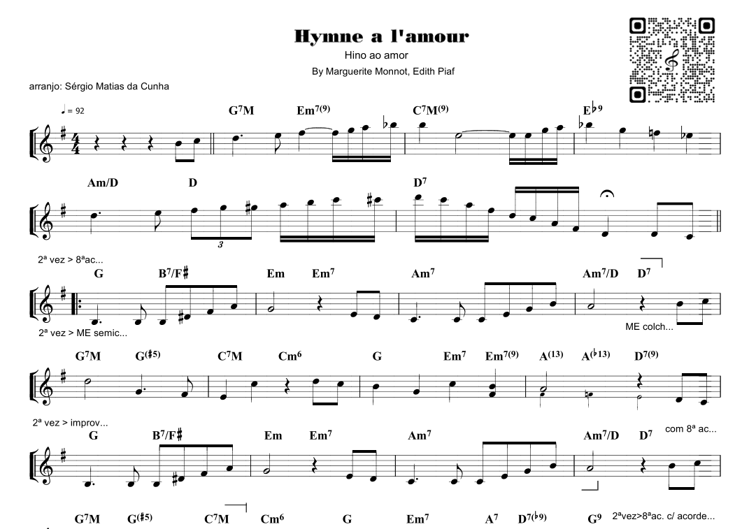 Hymne A L'amour (arr. Sérgio Matias da Cunha)