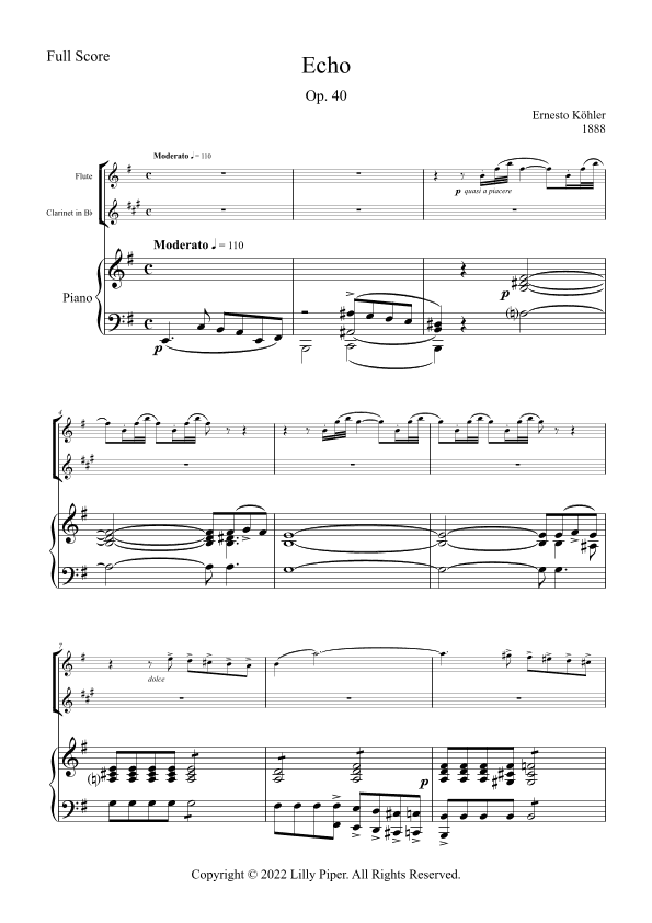 Echo (arr. Lilly Piper)