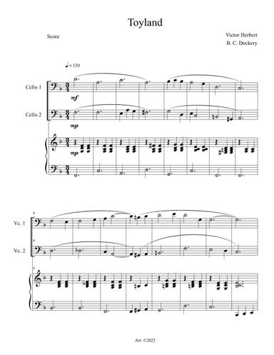 Toyland (Cello Duet with Piano Accompaniment) (arr. B. C. Dockery)