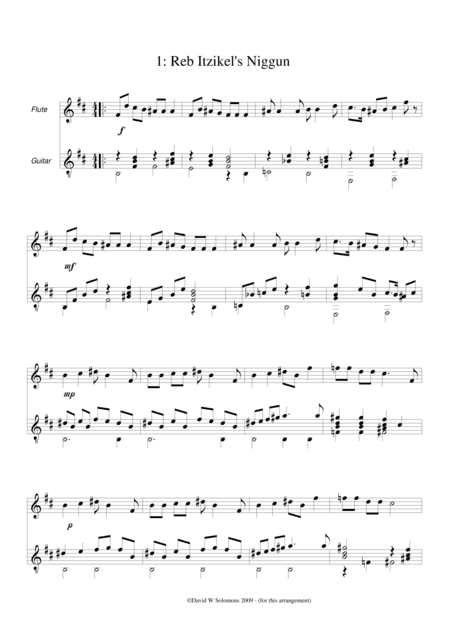 Reb Itzikel's niggun (Song of Rabbi Ezekiel) for flute and guitar (arr. David Warin Solomons)