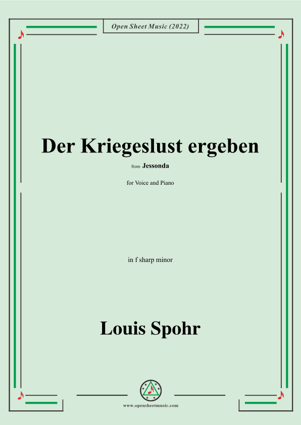 Spohr-Der Kriegeslust ergeben,in f sharp minor (arr. OSM Press)