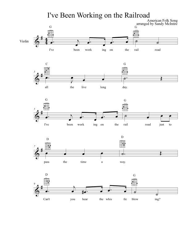 I've Been Working on the Railroad (arr. Sandy McIntire)