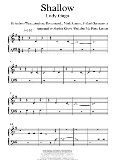 Shallow (arr. Marina Kirova)