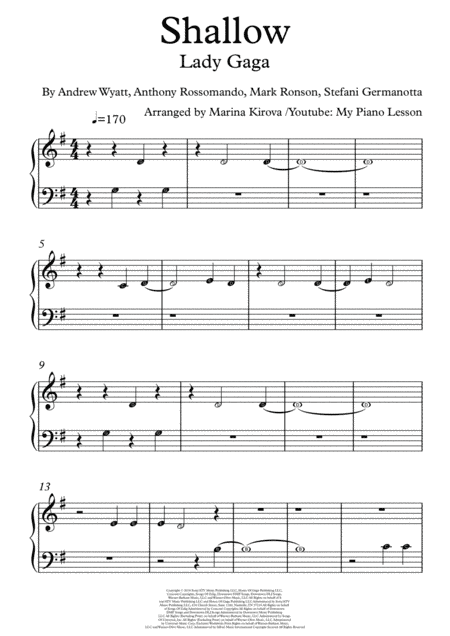 Shallow (arr. Marina Kirova)