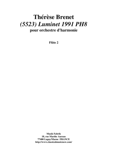 Thérèse Brenet: (5523) Luminet 1991 PH8 for concert band, flute 2 part