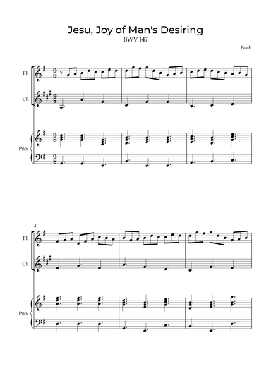 Jesu, Joy of Man's Desiring - Flute and Clarinet (arr. Alex Nunes Rodrigues)