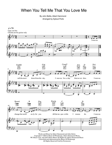 When You Tell Me That You Love Me (arr. Sybout Porte)