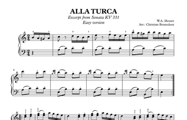 Alla Turca - Easy version (arr. Christian Bennedsen)