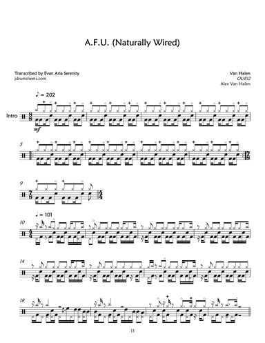 A.f.u. (naturally Wired) (arr. Evan Aria Serenity)