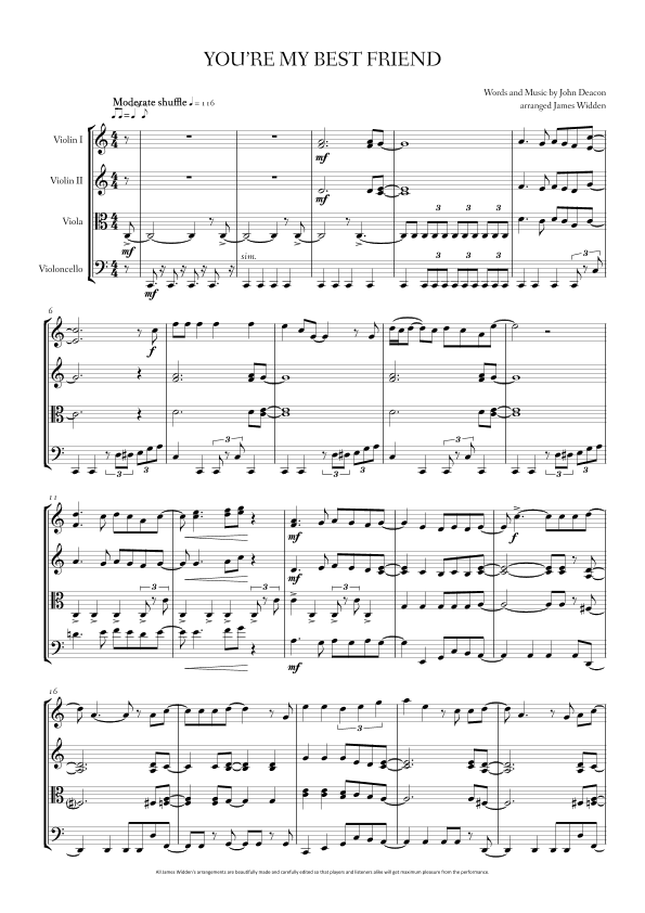 You're My Best Friend (arr. James Widden)