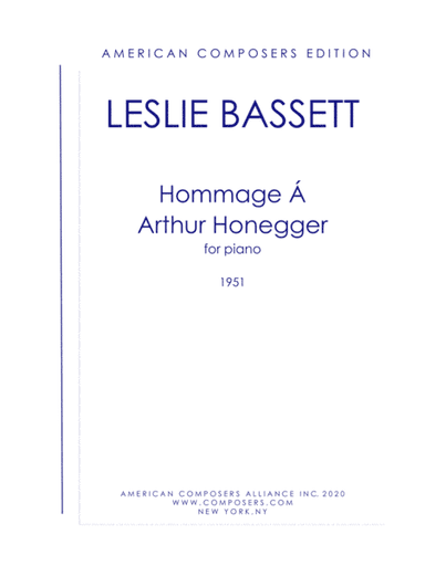 [Bassett] Hommage Á Arthur Honnegger
