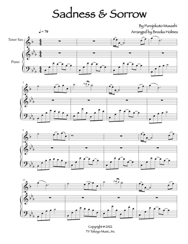Sadness And Sorrow (arr. Brooks Holmes)