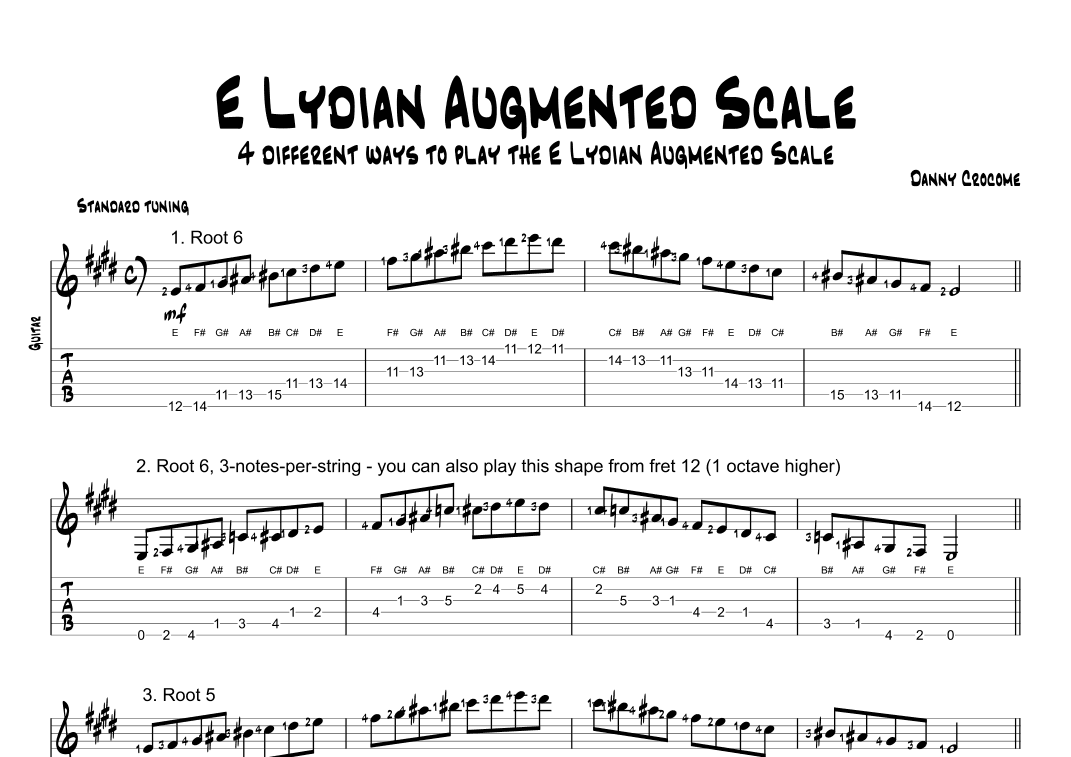E Lydian Augmented Scale (4 Ways to Play)