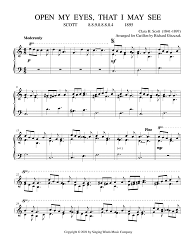 Open My Eyes, That I May See (SCOTT) (arr. Richard Giszczak)