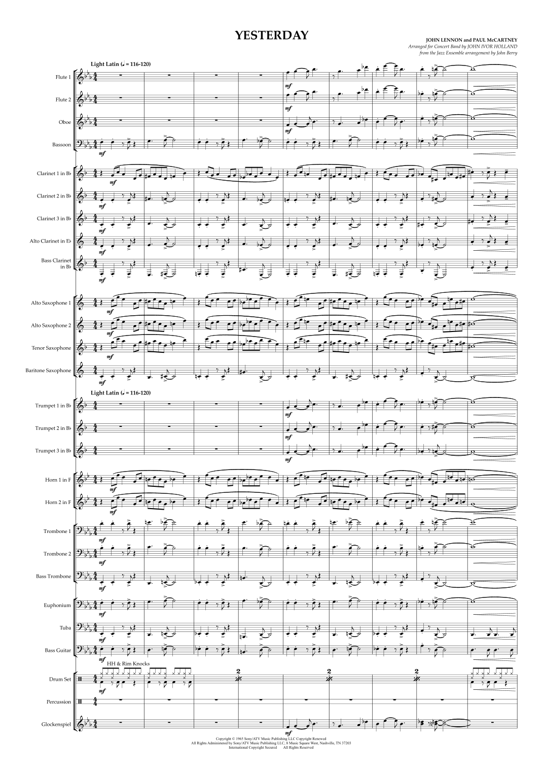 Yesterday (arr. John Ivor Holland)