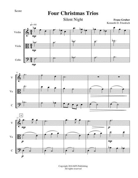 Four Christmas Trios for Strings (arr. Kenneth D. Friedrich)