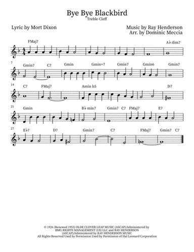 Bye Bye Blackbird (arr. Dominic Meccia)