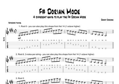 F# Dorian Mode (4 Ways to Play)