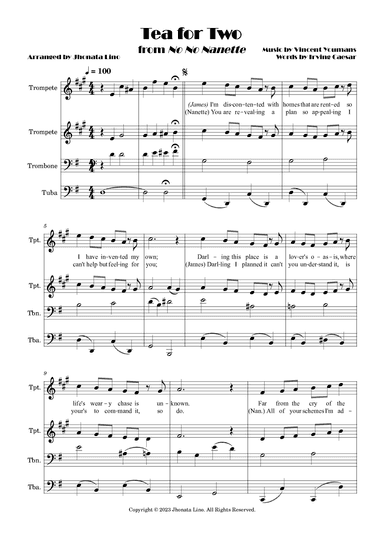 Tea For Two (arr. Jhonata Lino)