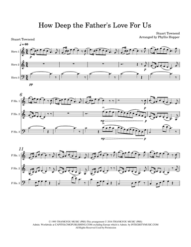 How Deep The Father's Love For Us (arr. Phyllis Hopper)