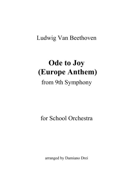 Ode to Joy (Europe Anthem) - Flexible instrumentation (arr. Damiano Drei)