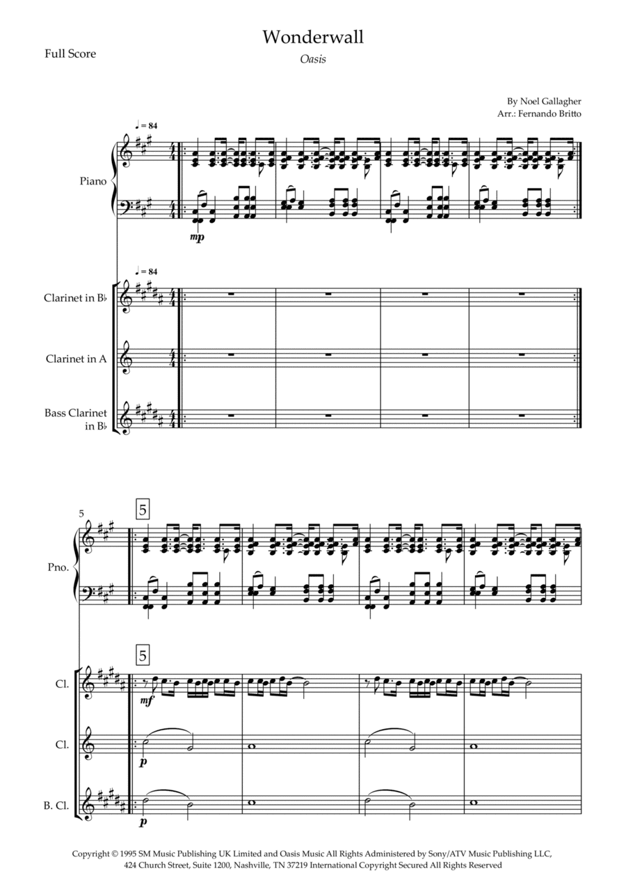 Wonderwall (arr. Fernando Britto)