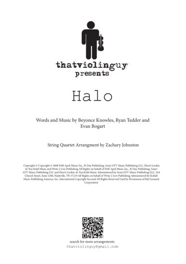 Halo (arr. Zachary Johnston)