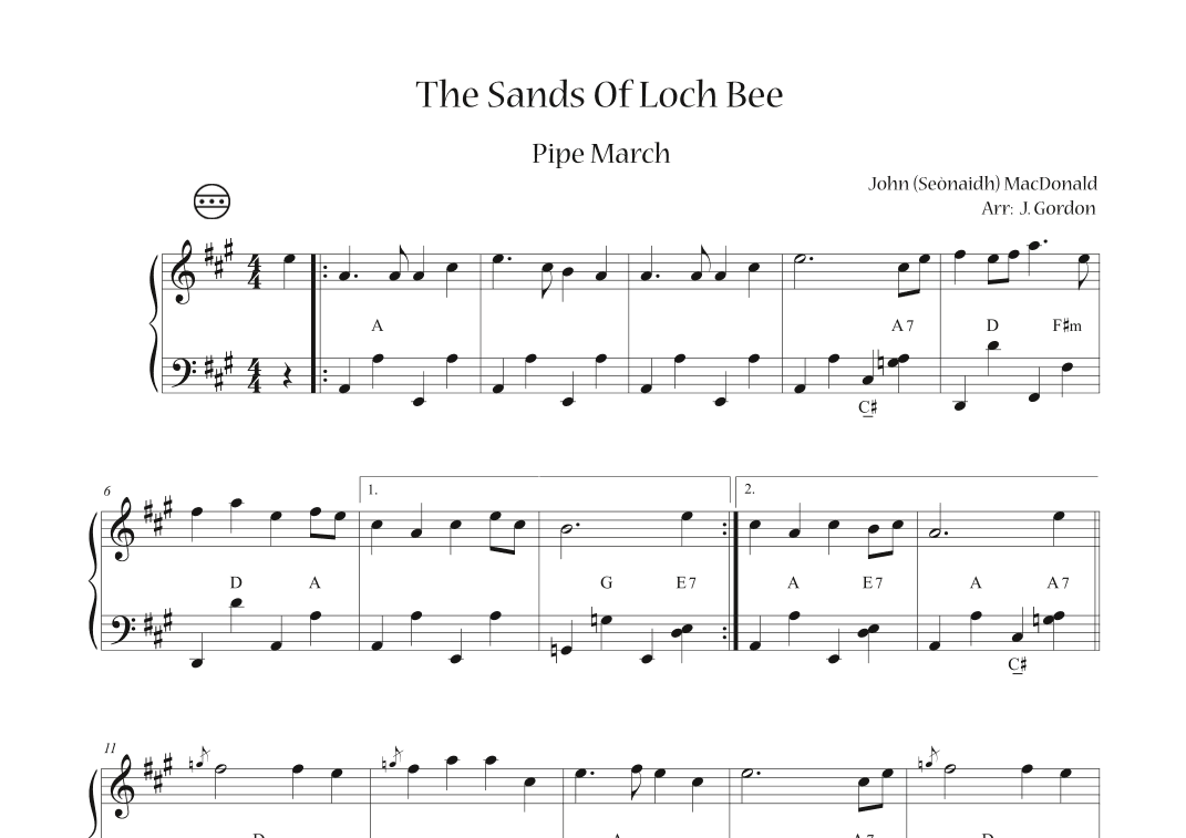 The Sands Of Loch Bee (arr. Julia Gordon)