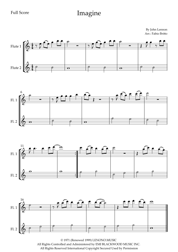 Imagine (arr. Fabio Britto)