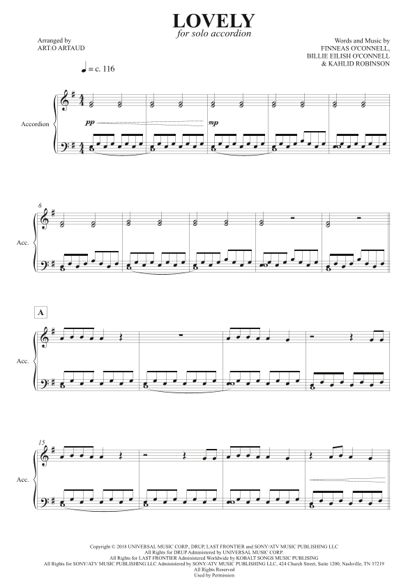 Lovely (arr. Art.o Artaud)
