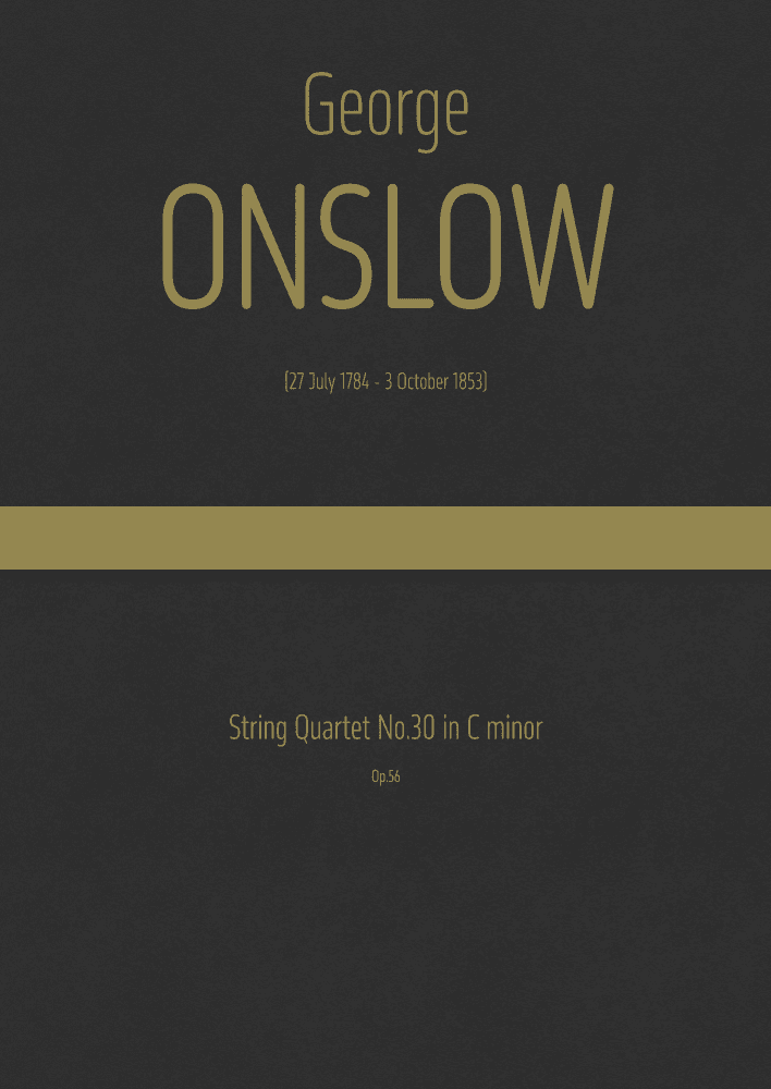 Onslow - String Quartet No.30 in C minor, Op.56 (arr. J.G. Cucó Barber)
