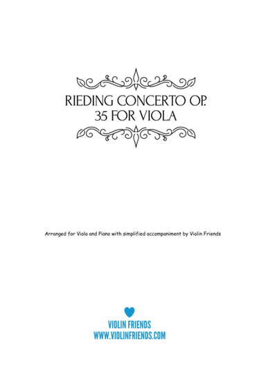 Rieding Concerto Op.35 for Viola and Piano (arr. Suomi Music)