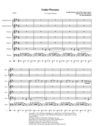 Under Pressure - Score Only (arr. Crazy Laurens)
