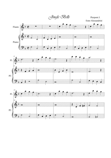 Jingle bells. Flute and piano (arr. Ester Alessandrini)