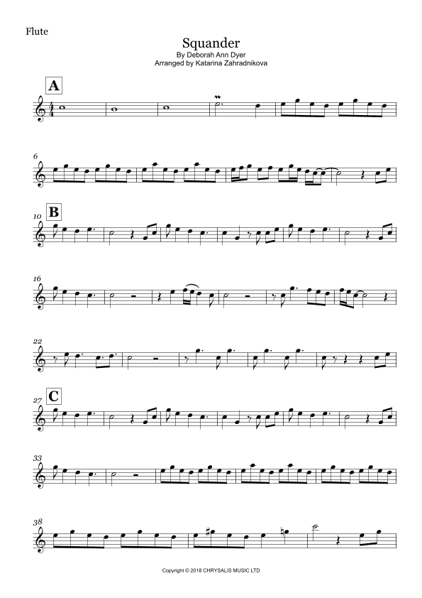 Squander (arr. Katarina Zahradnikova)