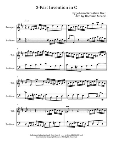 Two-part Invention In C (arr. Dominic Meccia)