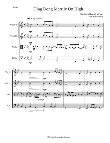Ding Dong Merrily On High (arr. Keith James)
