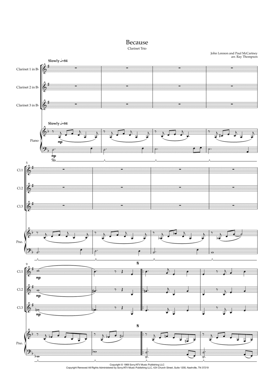 Because (arr. Ray Thompson)