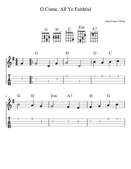 O Come, All Ye Faithful (Ukulele) (arr. Randy McGravey)