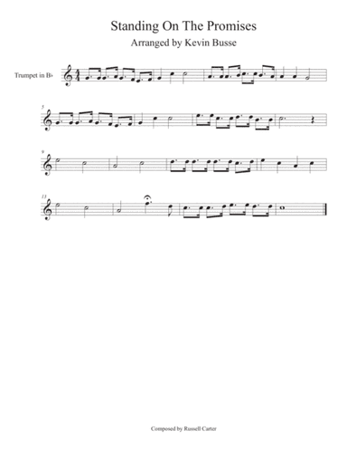 Standing On The Promises (Easy key of C) - Trumpet (arr. Kevin Busse)