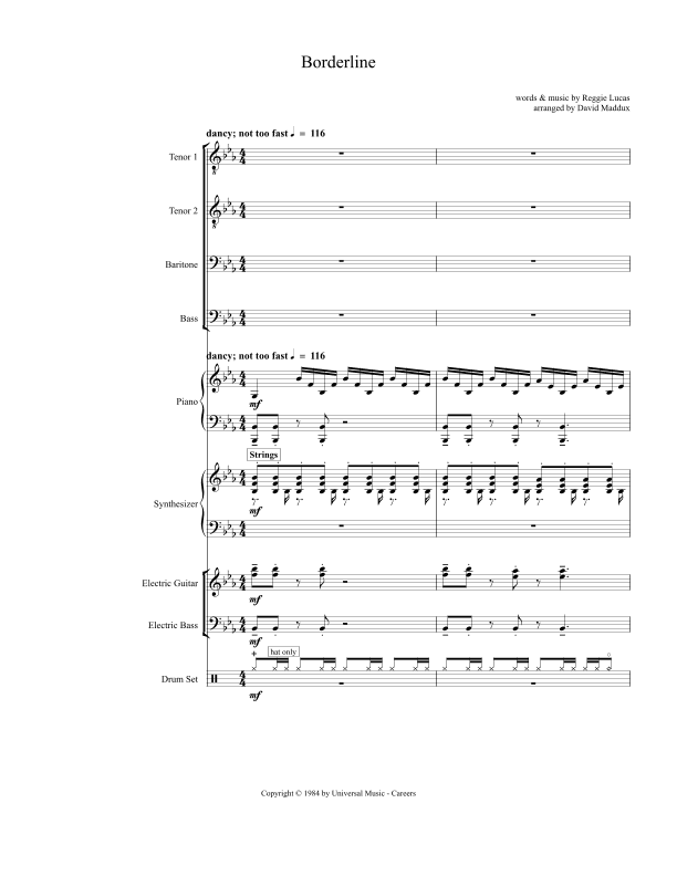 Borderline (arr. David Maddux)