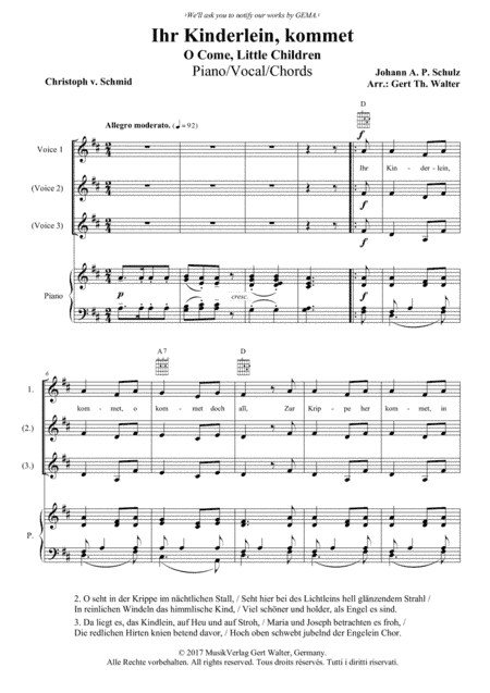 O Come, Little Children (arr. Gert Th. Walter)