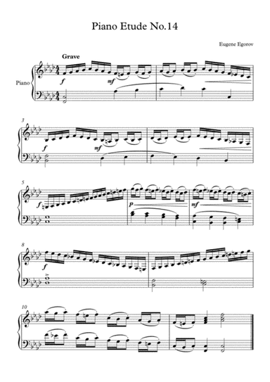 Piano Etude No.14 in F Minor