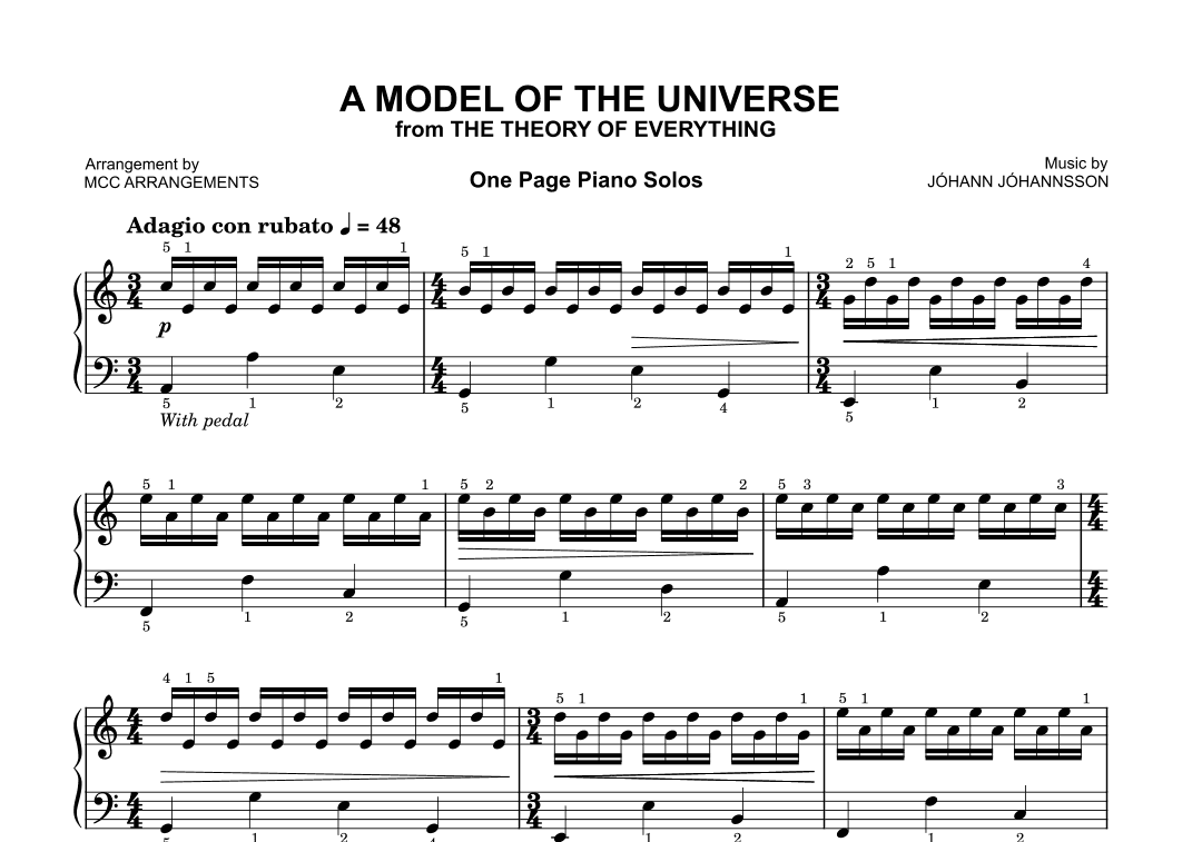 A Model Of The Universe (arr. MCC Arrangements)