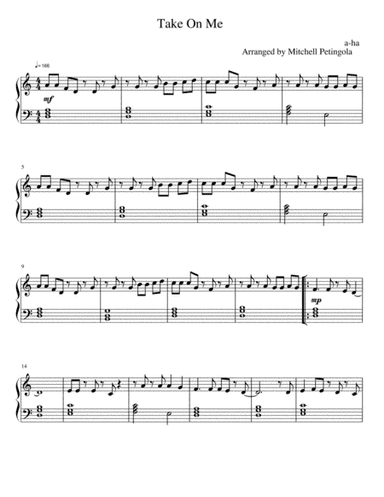Take On Me (arr. Mitchell Petingola)