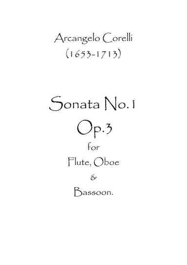 Sonata No.1 Op.3 (arr. Spence Bundy)
